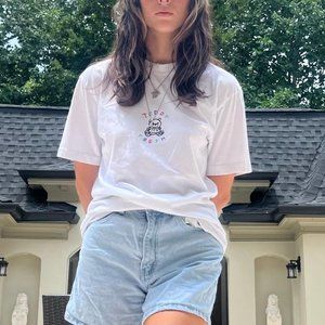 White embroidered Teddy Fresh T-Shirt
